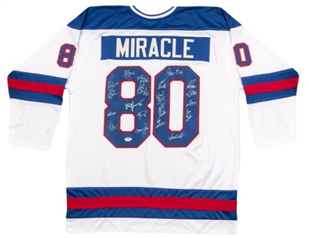 1980 USA Miracle on Ice Team Signed Reunion Jersey